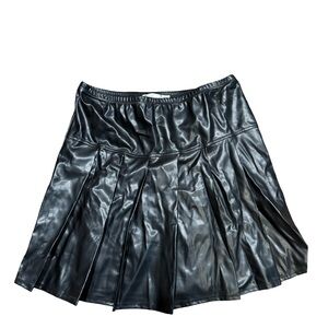 Knitworks Shiny Black Skater Skirt
